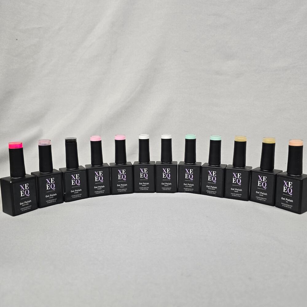 XE EQ Gel Polish Lot 12 Bottles Assorted Colors UV LED Soak Off 15ml New